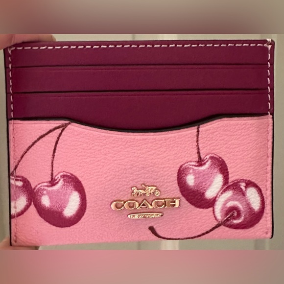 Coach pink cherry slim wallet - Picture 1 of 3